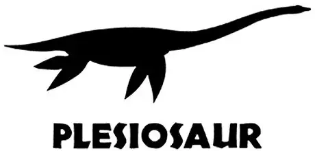 Plesiosaur Dinosaur Vinyl Decal Sticker | Cars Trucks Vans SUVs Walls Cups Laptops | 7.5 Inch Decal | Black | KCD2937B