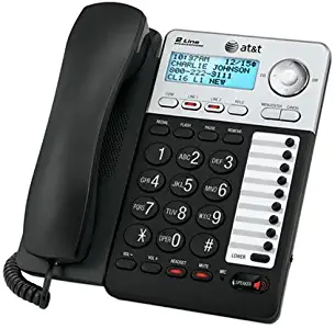 AT&T ML17929 2-Line Corded Telephone, Black (Renewed)