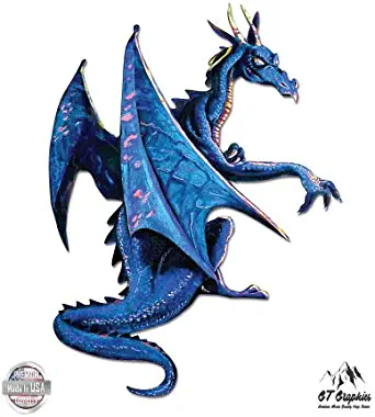 GT Graphics Blue Dragon - Vinyl Sticker Waterproof Decal