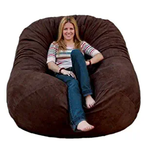 Cozy Sack 6-Feet Bean Bag Chair, Large, Chocolate