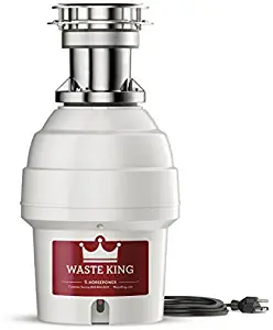Waste King 9900TC Controlled Activation 3/4 HP Garbage Disposal with Safer Controlled Grinding, Power Cord Included
