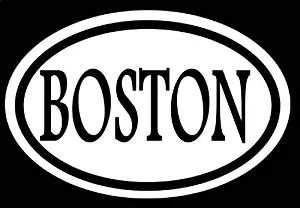 Boston 6" Sticker Decal Oval Massachussettes UMass College New England MaC979 Vinyl Decal for Cars, Trucks, Laptops