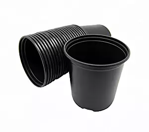 Viagrow ½ Gal Plastic Nursery Pots ( .62 gal / 2.5qts / 2.37 Liters) 100 pack