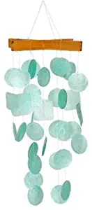 Woodstock Chimes C139 Asli Arts Collection Mini Capiz Chime, Aqua